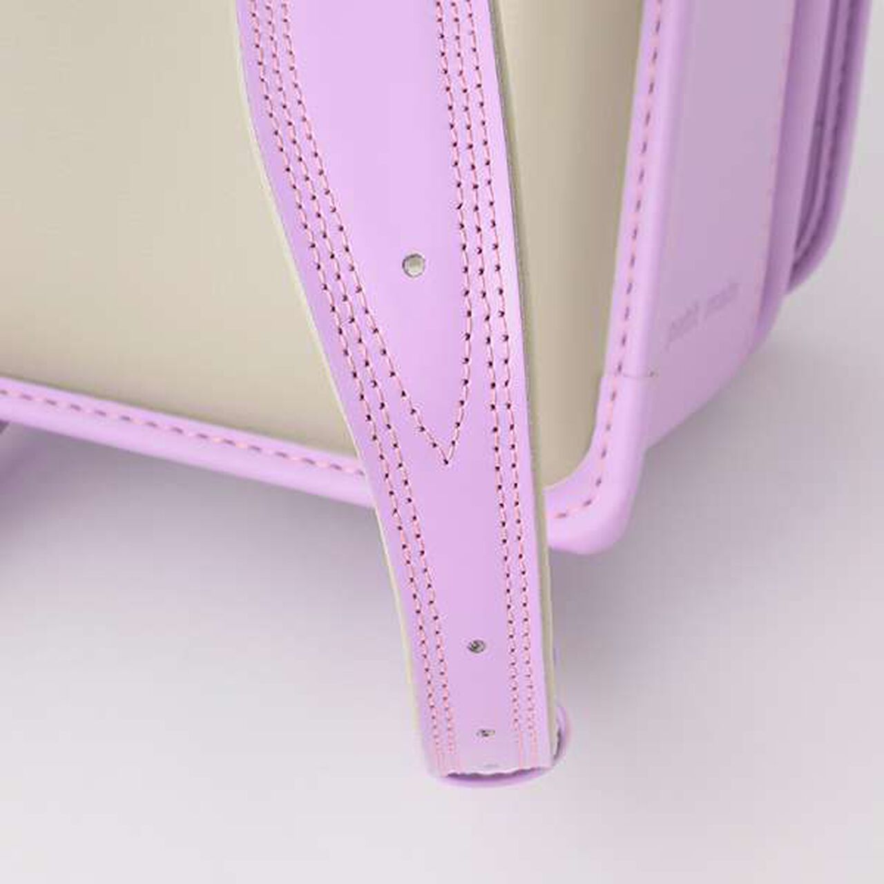 [Ikedaya Collaboration] [56 Waterproof Clarino] Color Stitch School Bag,Lavender, large image number 4