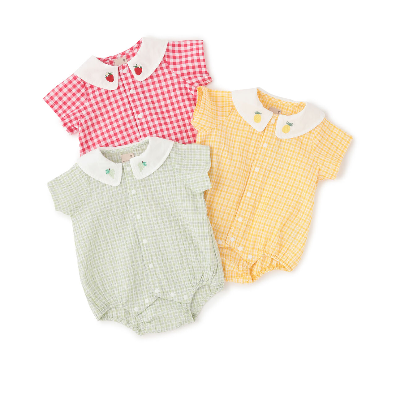Fruit Collar Romper,Yellow, large image number 14