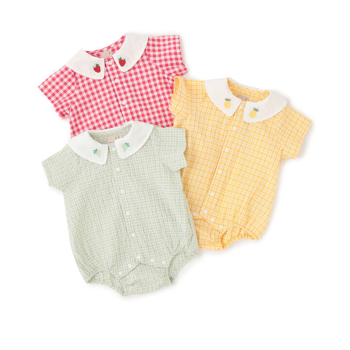 Fruit Collar Romper,Yellow, medium image number 14