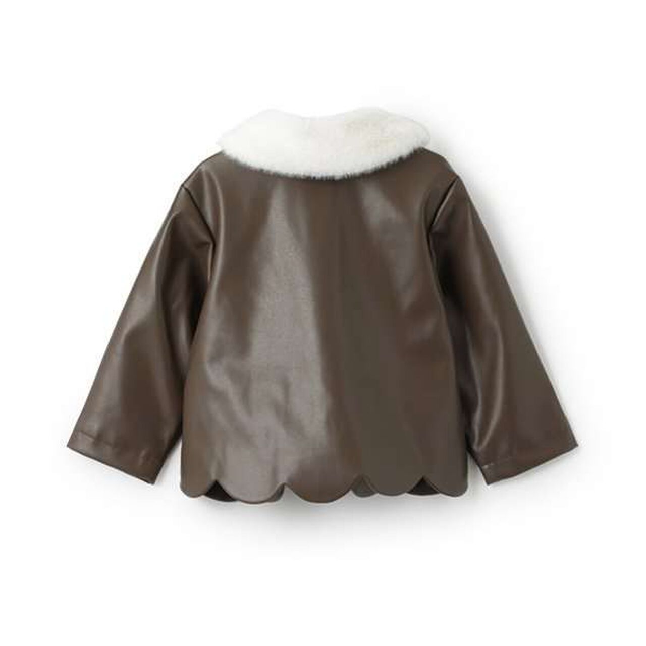 [Link] Faux Leather Jacket,Brown, large image number 10