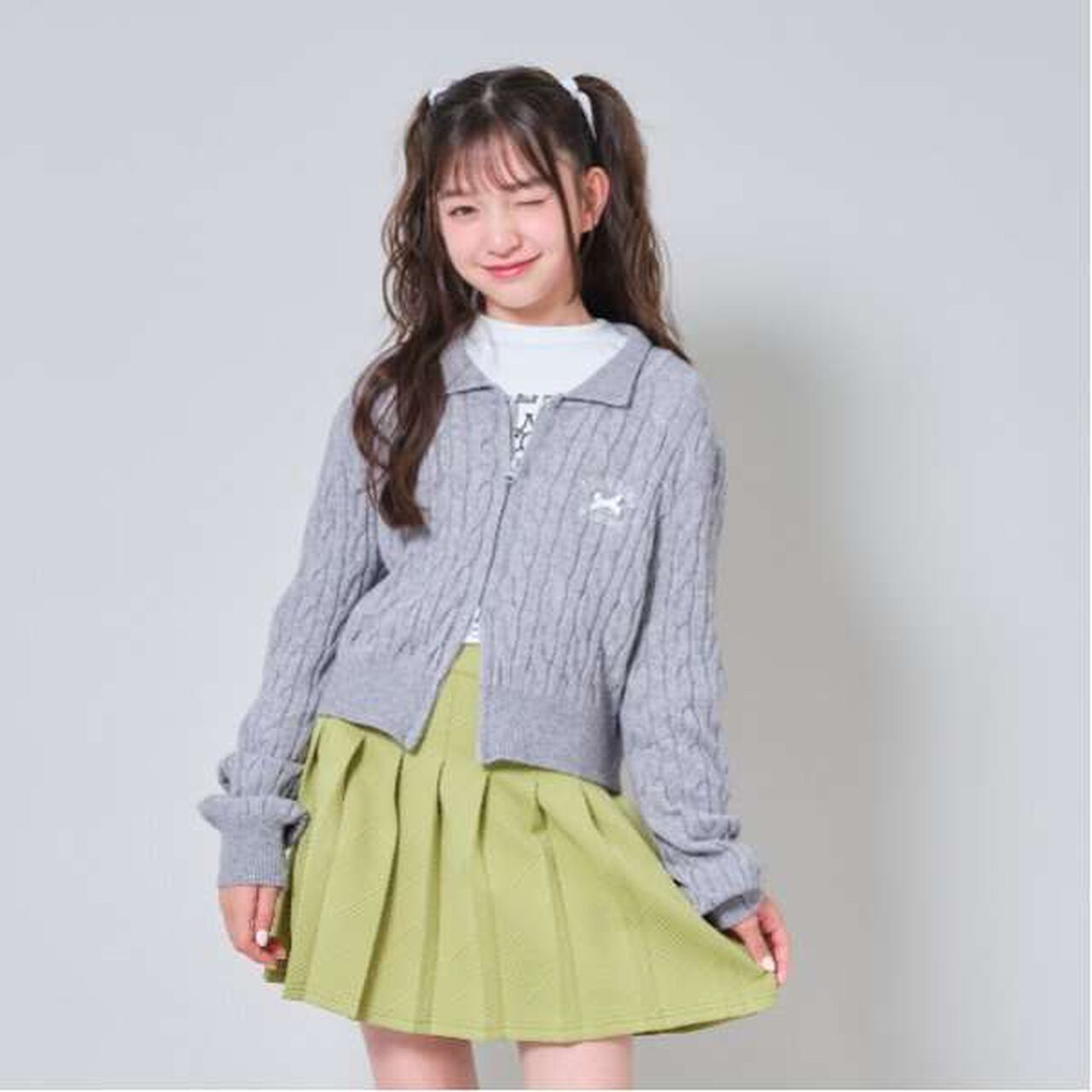 Tuck Skirt,Off white, large image number 12