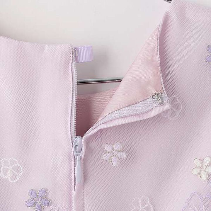 Flower Embroidery Tulle Dress,Lilac, medium image number 4