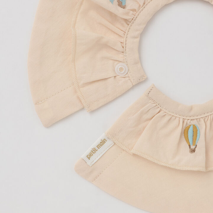[Waterproof] Embroidered Frill Bib,Ivory, medium image number 2