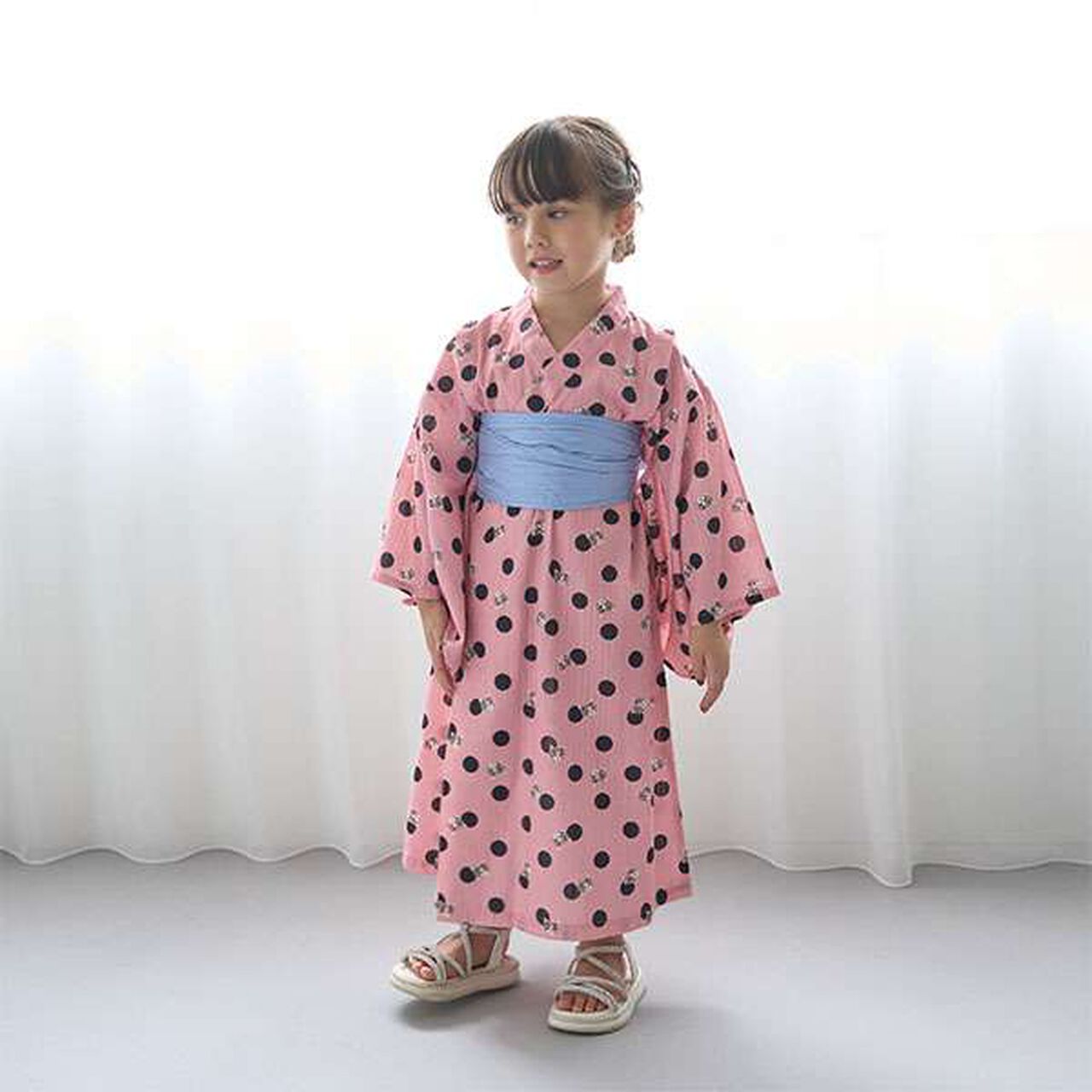 Easy-to-Wear One-Piece Yukata,Cream, large image number 18