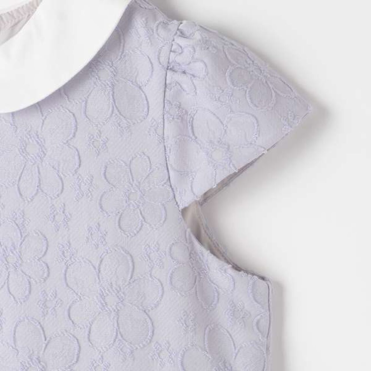 [Kids] Flower Jacquard Dress,Lavender, large image number 7