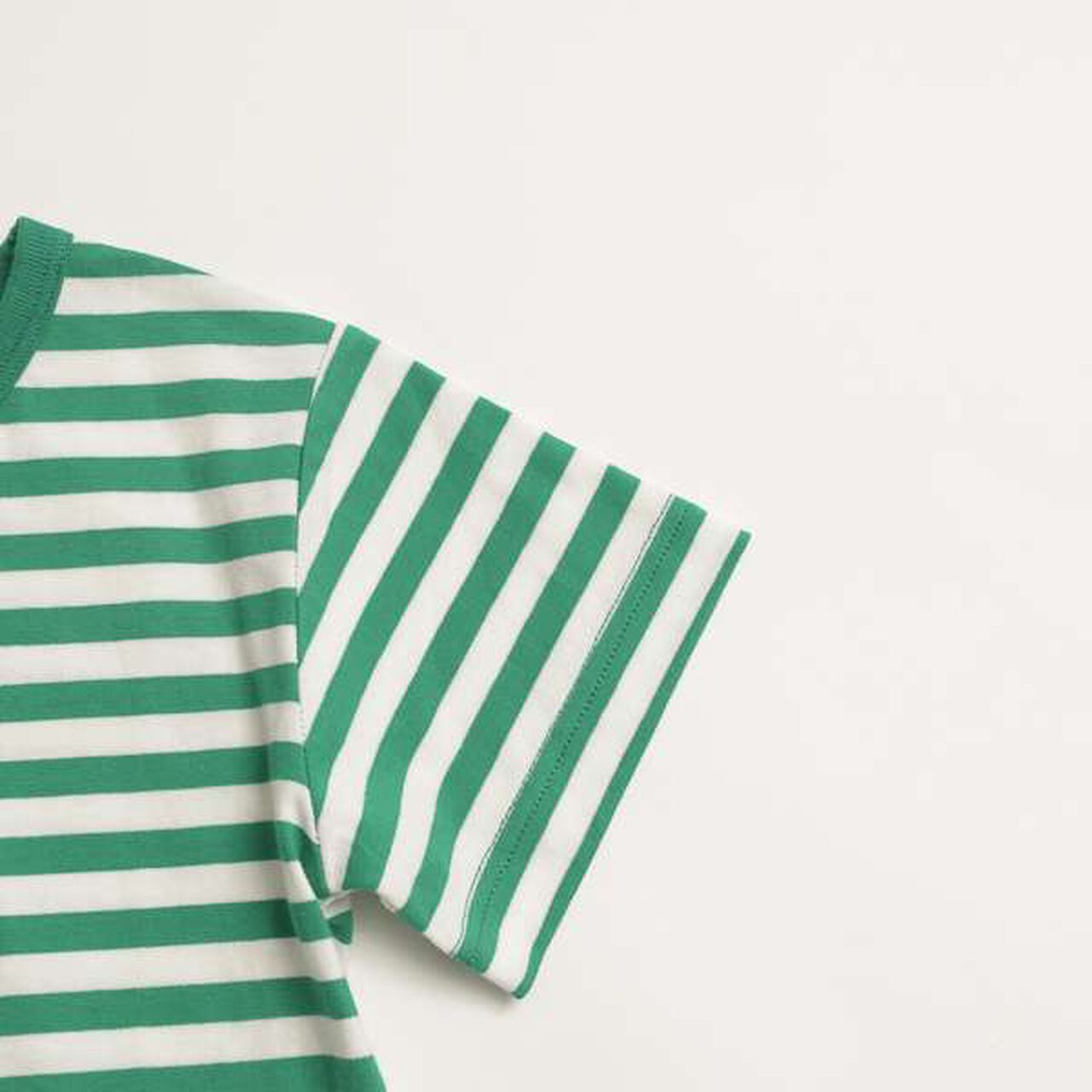 Daily Stripe Color Short Sleeve T-Shirt,Lemon yellow, large image number 8