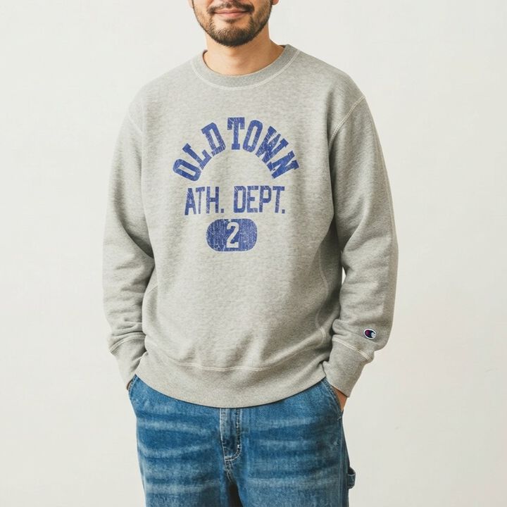 [Champion] DAD Crew Neck Sweatshirt,, medium