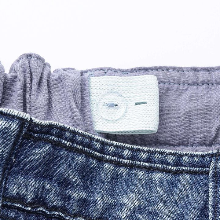 Pleated Skirt with Belt & Inner Pants Set,Blue, medium image number 4