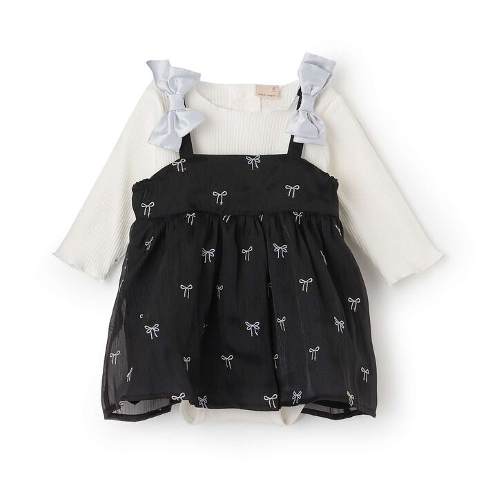 Ribbon Embroidery Outfit Set,Black, medium image number 2