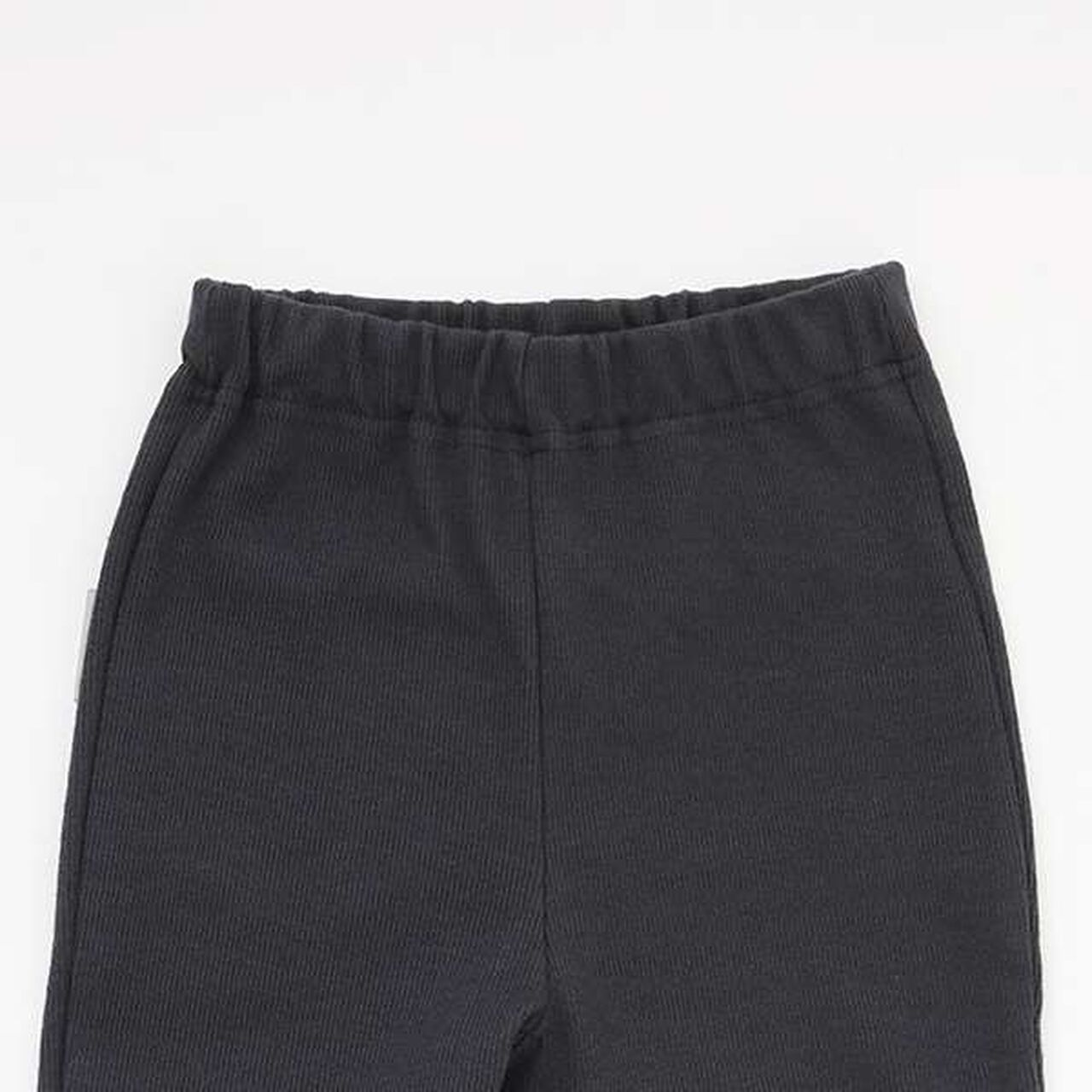 Anti-Stain Hem Frill Ribbed Pants,Charcoal gray, large image number 18