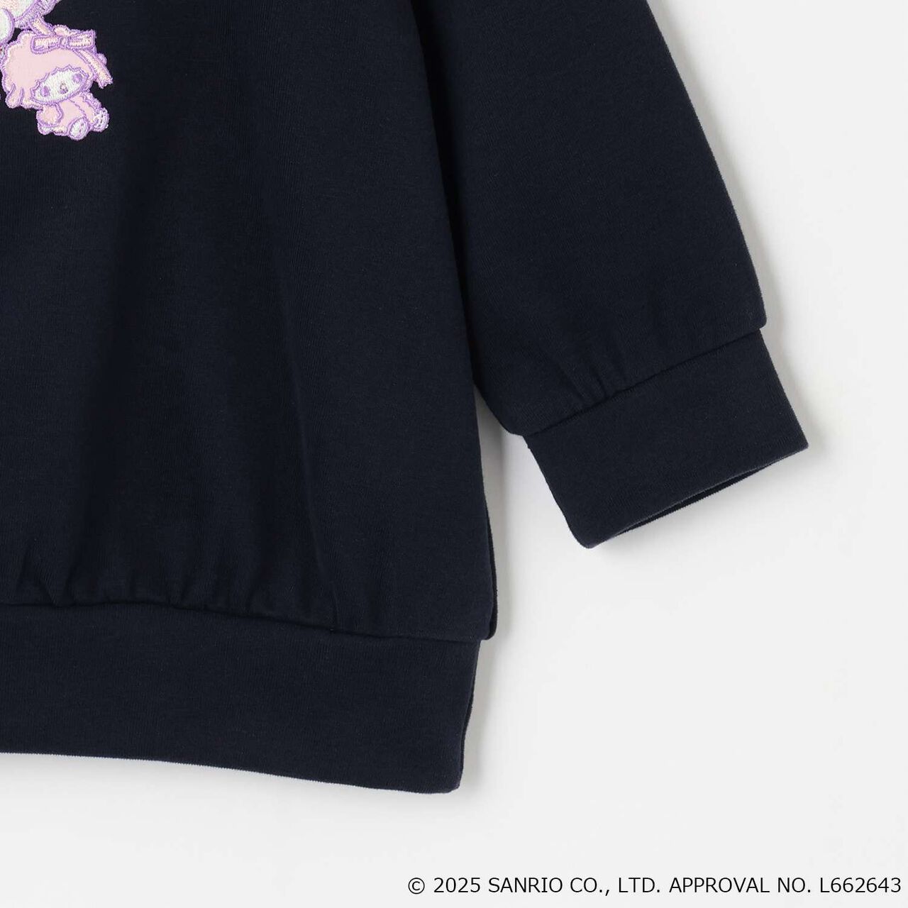 Kuromi Liberty Fabric Appliqu&eacute; Sweatshirt,Lavender, large image number 6