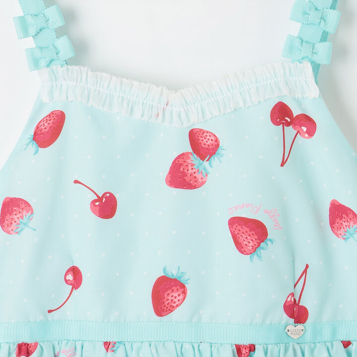 Strawberry Cherry Polka Dot Camisole Dress,Off white, medium image number 2
