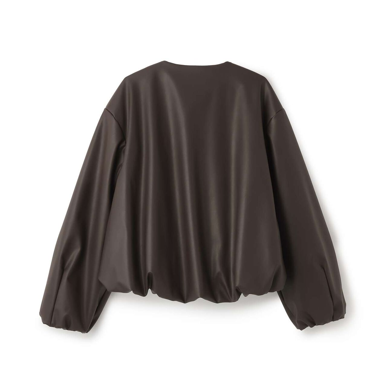 [Parent-Child Matching] Faux Leather Padded Blouson,Brown, large image number 9