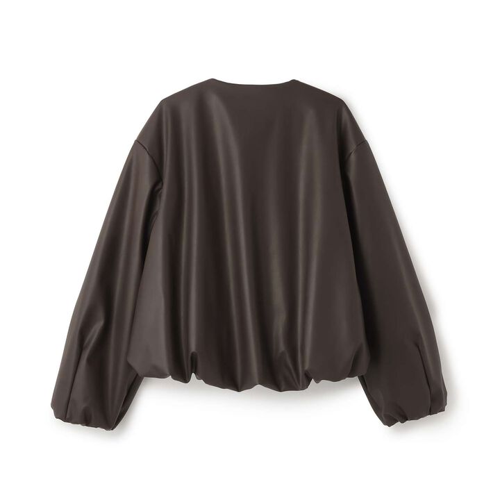 [Parent-Child Matching] Faux Leather Padded Blouson,Brown, medium image number 9
