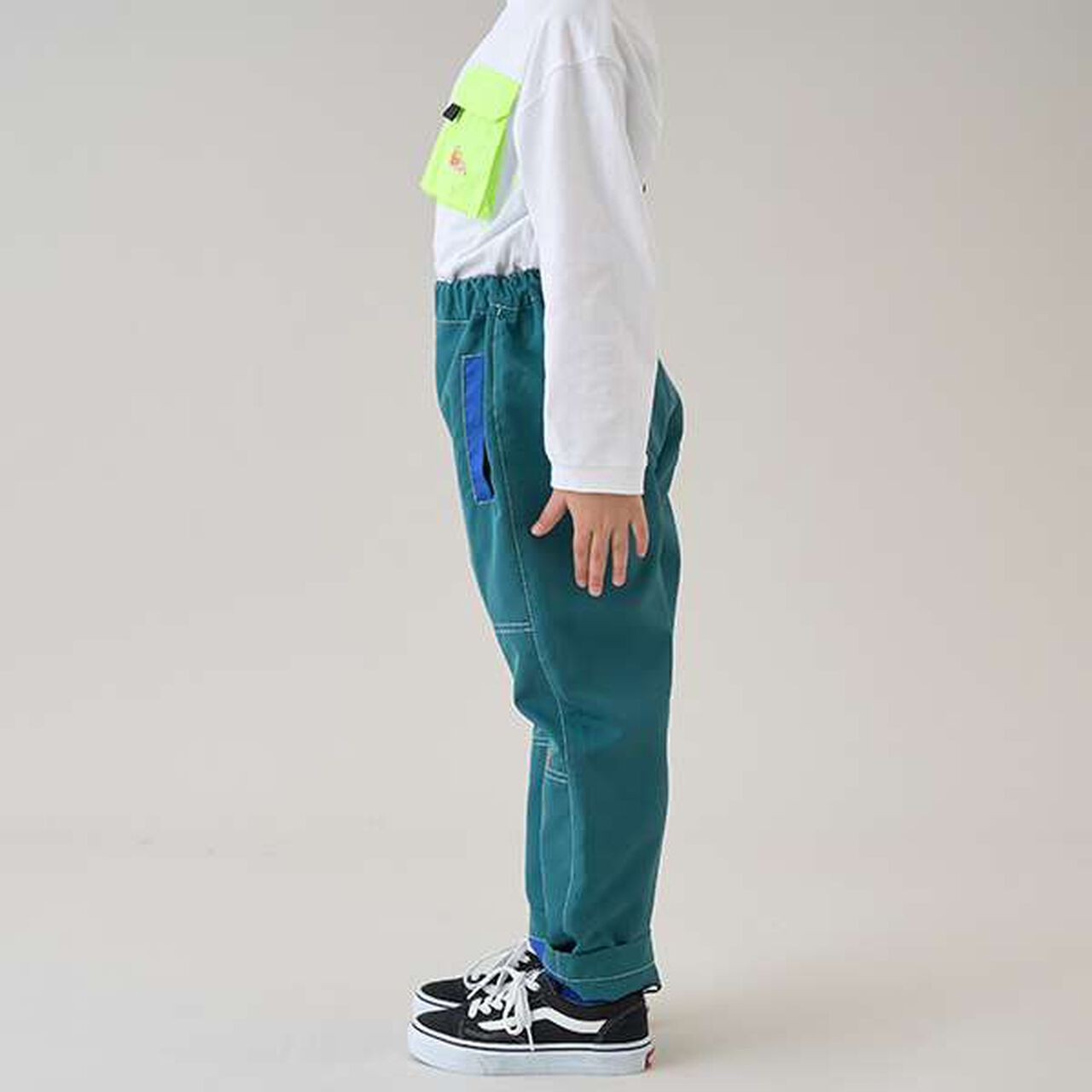 [KELTY] Color-Blocked Contrast Stitching Pants,Green, large image number 12