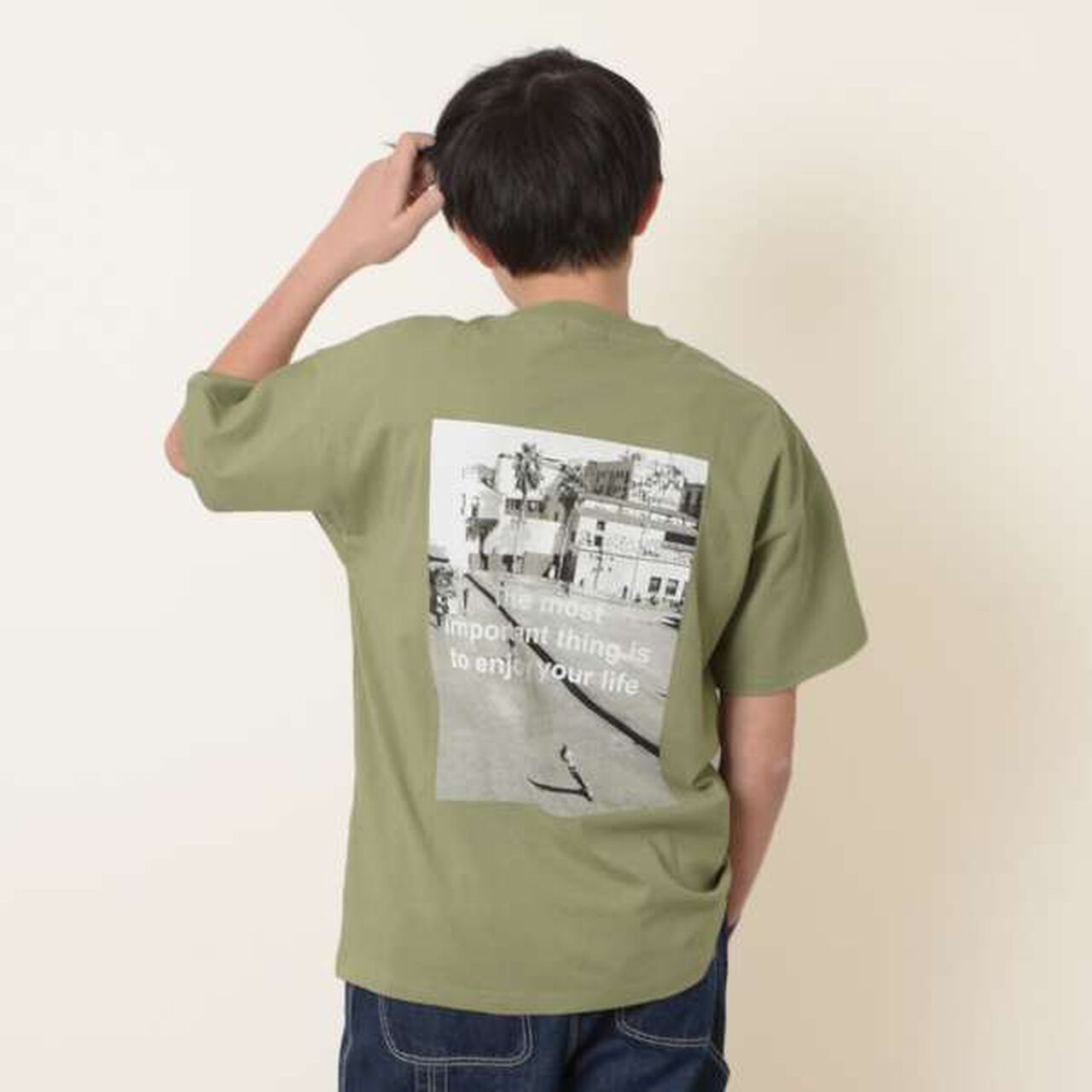 Assorted Photo Short Sleeve T-Shirt,Navy, large image number 23