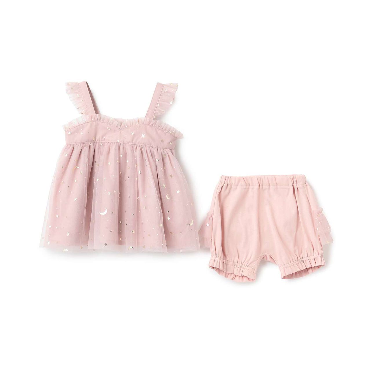 Star Tulle One-Piece Dress Suit,Pearl white, large image number 2