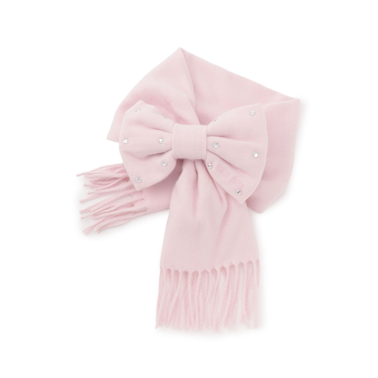 Ribbon Motif Scarf,Pink, large image number 0