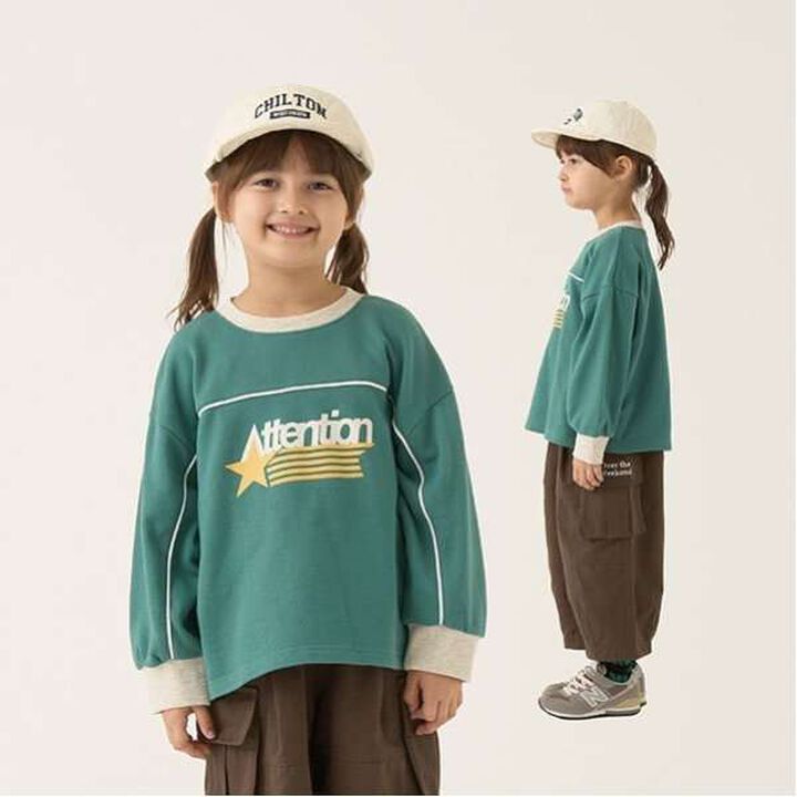 Pilling-Resistant Bi-Color Sweatshirt,Milky white, medium image number 20