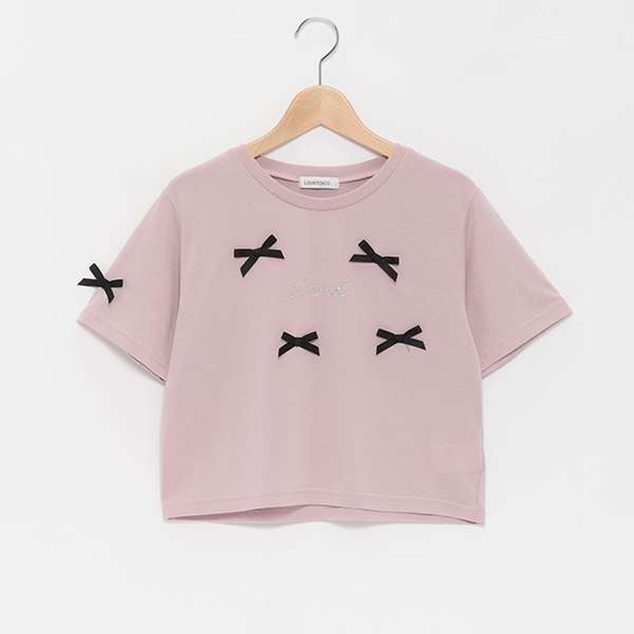 Ribbon Half T-Shirt,Top gray, large image number 12