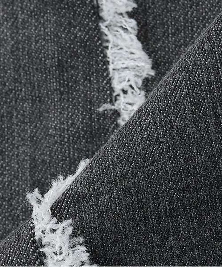 Fringe Denim Flare Pants,Light blue, medium image number 5