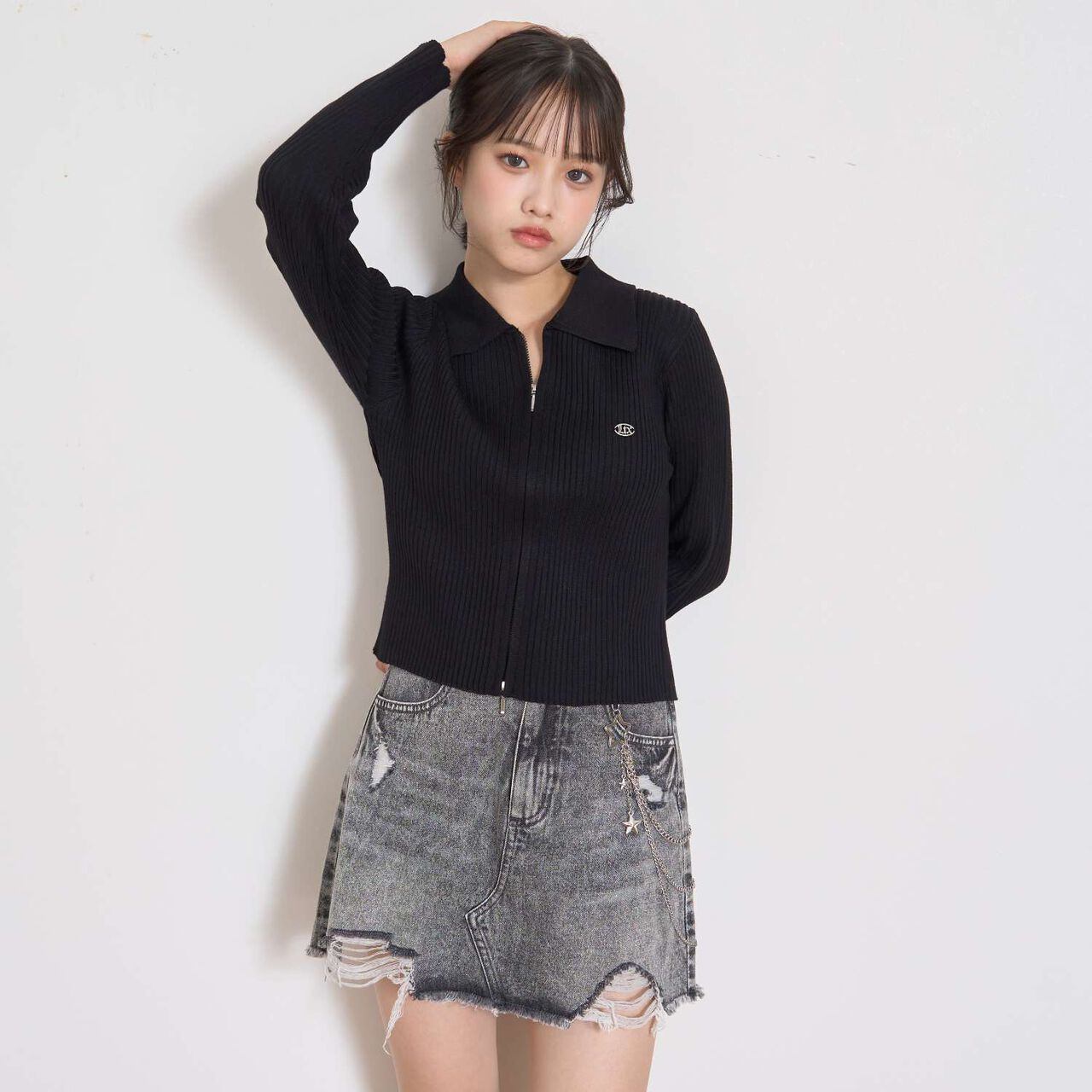 [LTXC] Rib WZIP Cardigan,Brown, large image number 6