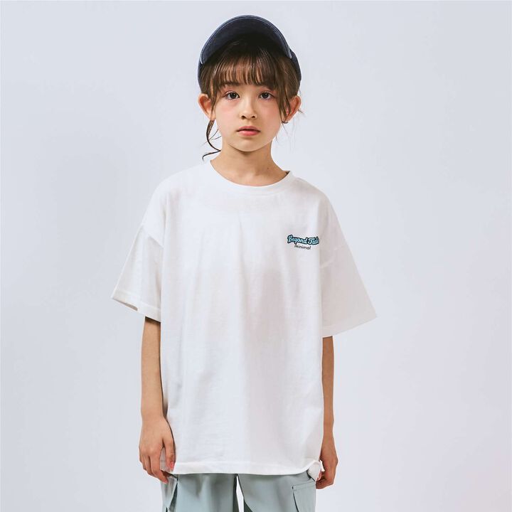 Loose Short Sleeve T-Shirt with Back Patch,Charcoal gray, medium image number 1
