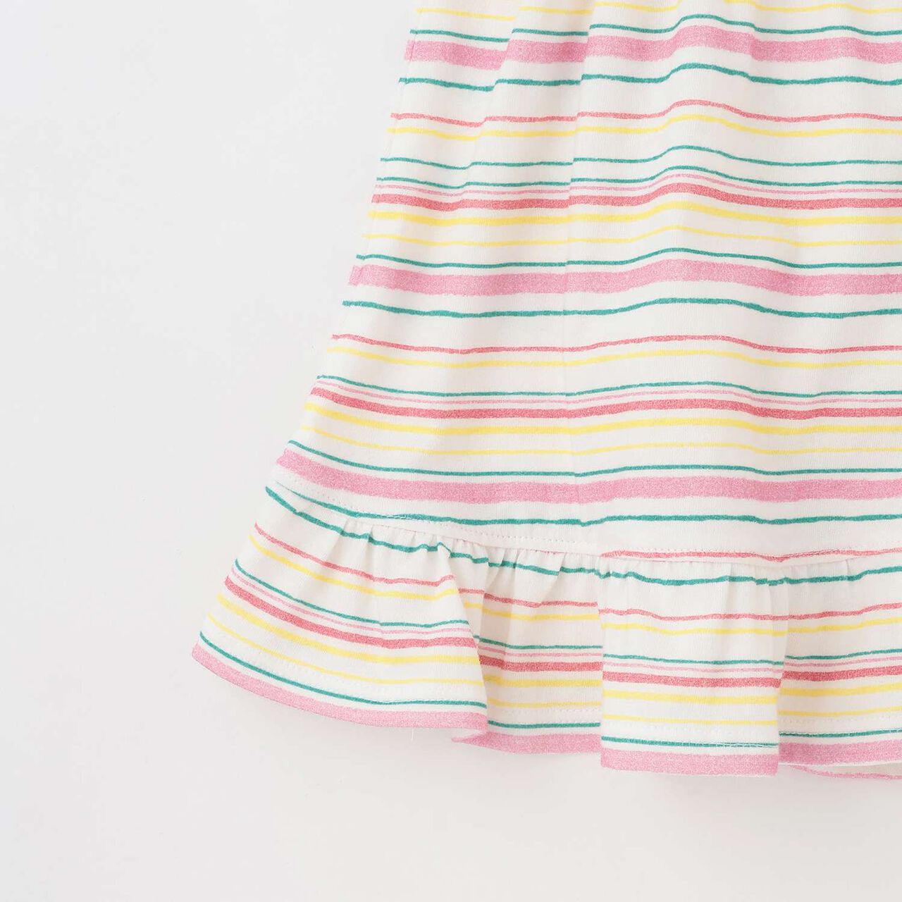 Mesh & Stripe Pattern Vest with Mimi-chan Knit Motif,Blue, large image number 3