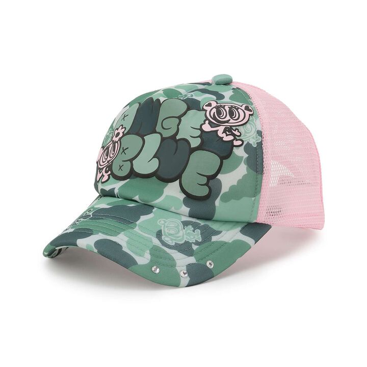 [Angel Blue] Mr. Nakamura Camo All-Over Pattern Mesh Cap,, medium