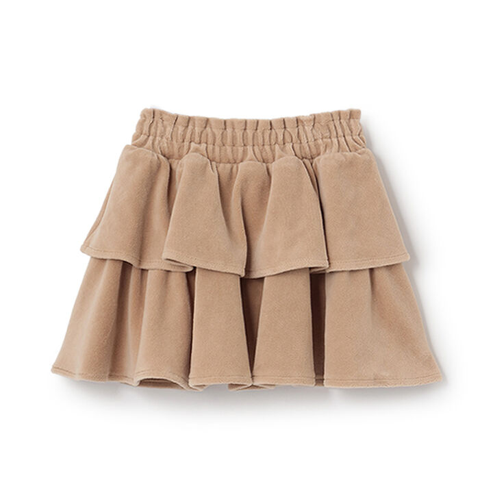 Plush Velour Coordinatable Tiered Skirt,Black, medium image number 6