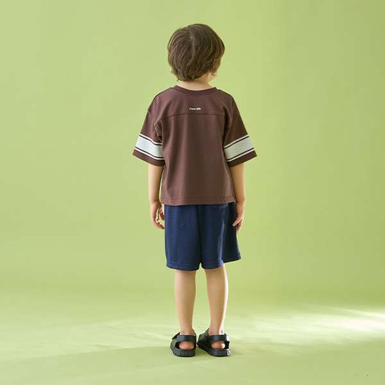 [Reversible] Line Print T-Shirt (Comfortable Jersey Fabric),Deep blue, large image number 4