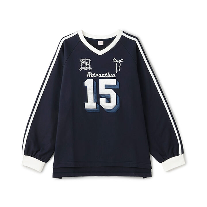 Numbered Long-Sleeve T-Shirt,Navy, medium image number 9