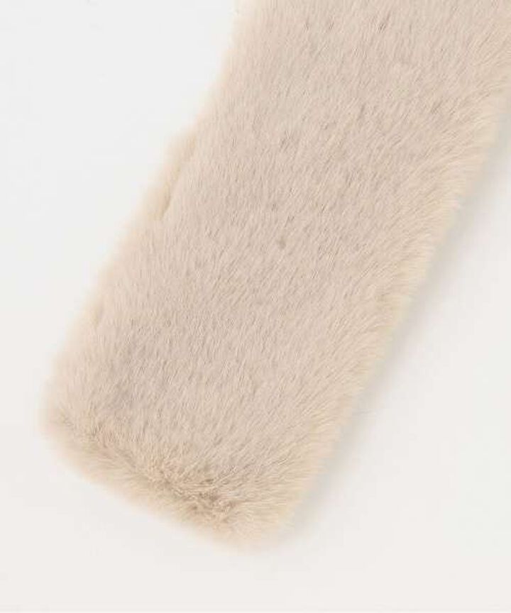 Pearl Line Fur Tippet,Off white, medium image number 4