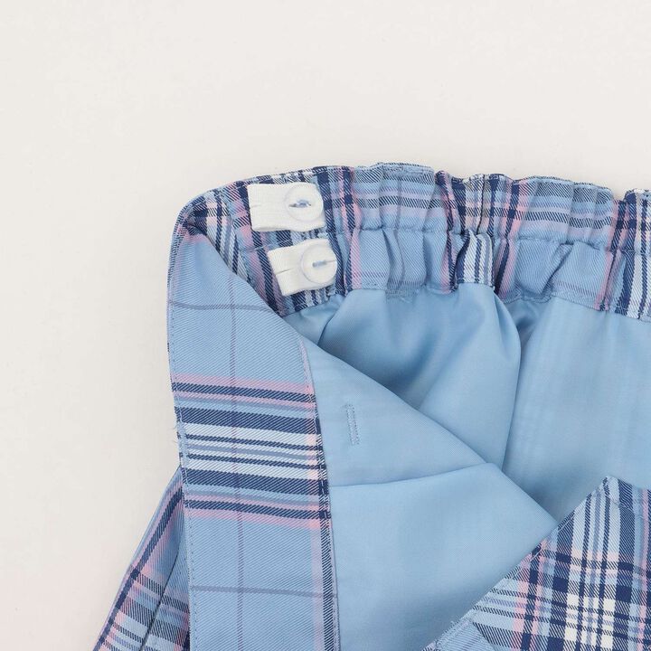 Lame Pleated Skirt with Belt,Sax blue, medium image number 4