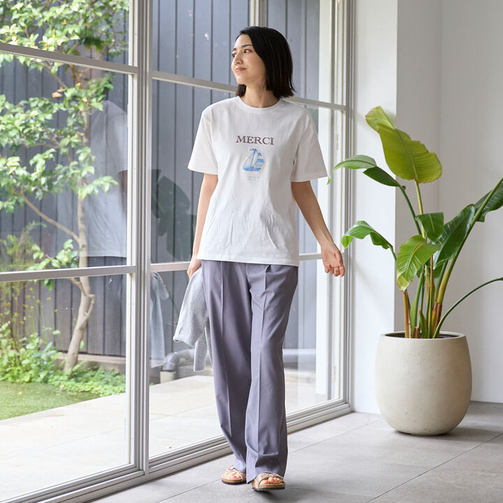 [Parent-Child Matching] [Cool Touch] 15th MERCI Short-Sleeve T-Shirt,Pearl white, medium image number 2