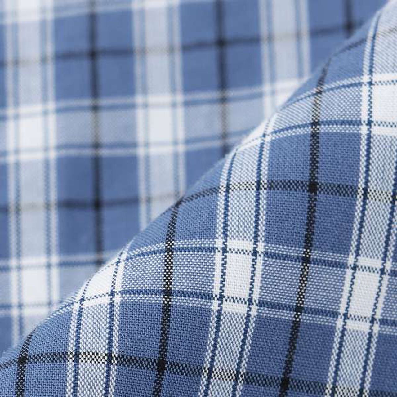 [AMI] Volume Sleeve Check Blouse,Deep blue, large image number 14