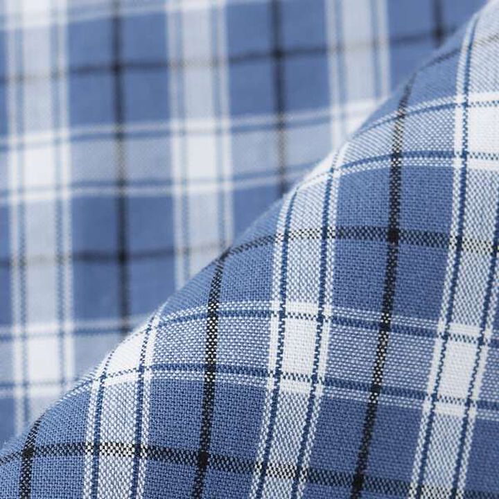 [AMI] Volume Sleeve Check Blouse,Deep blue, medium image number 14