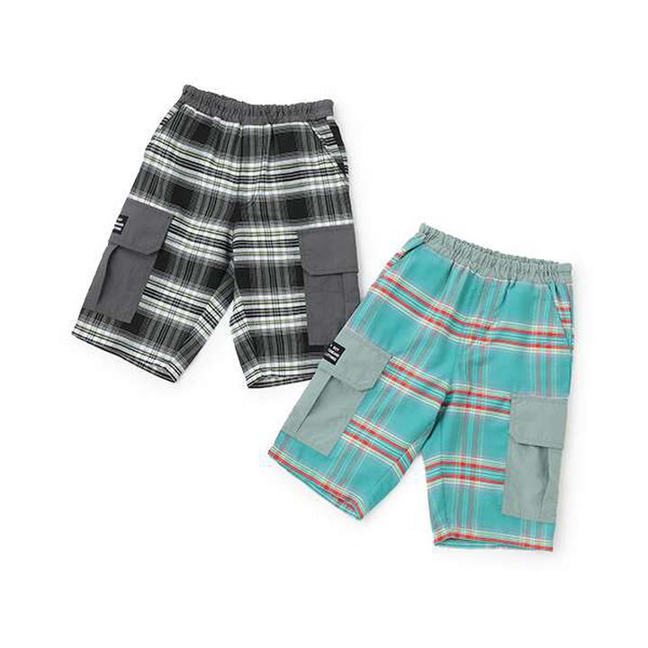 TC Pre-dyed Checkered Half Pants,Black, medium image number 8