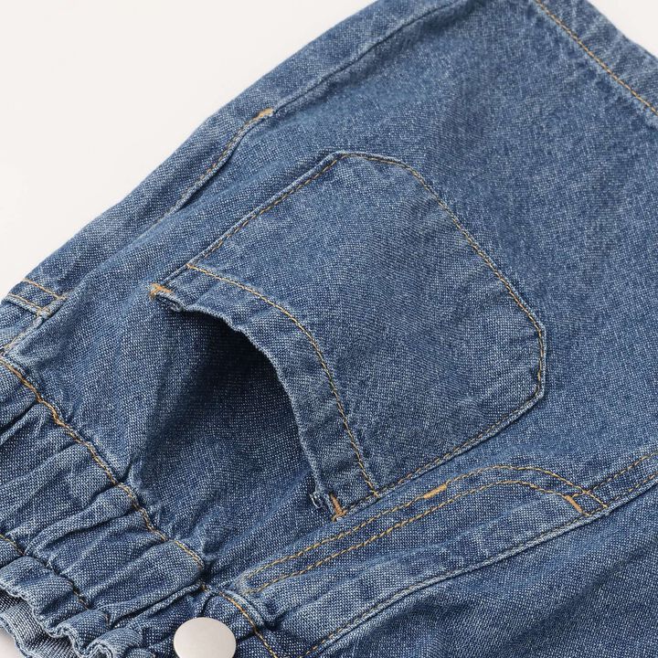 Washed Heart Pocket Shorts,Blue, medium image number 9