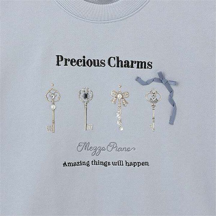 Charming Motif Sweatshirt,Off white, medium image number 3