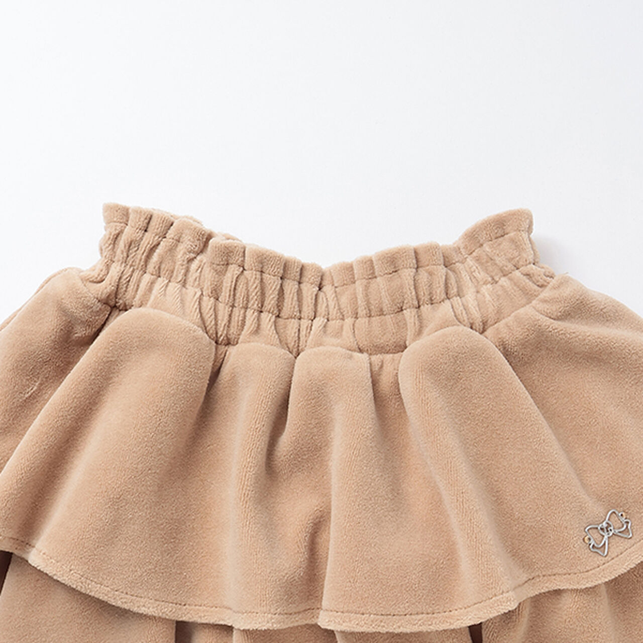 Plush Velour Coordinatable Tiered Skirt,Black, large image number 7