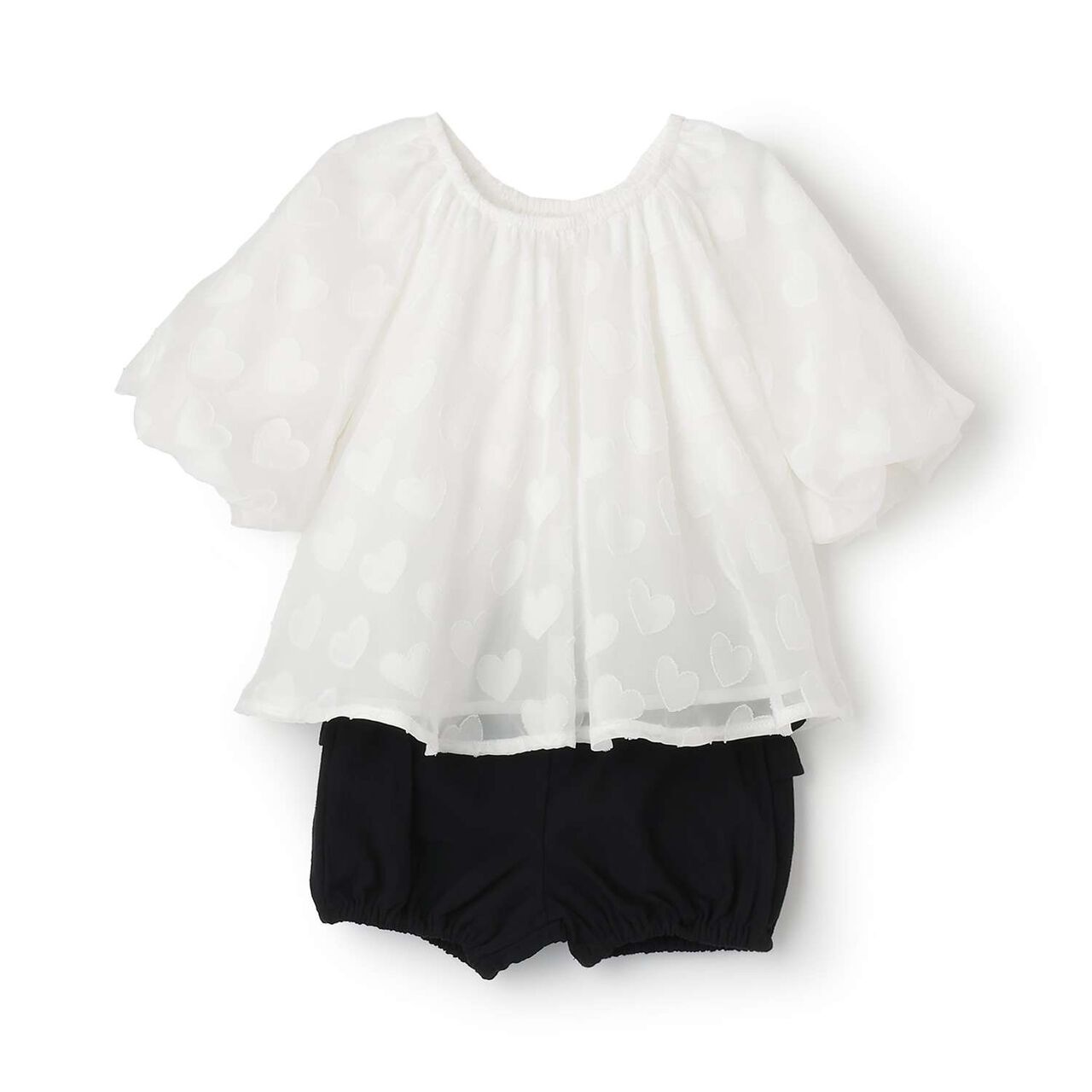 Heart Tunic Outfit Set,Ivory, large image number 0