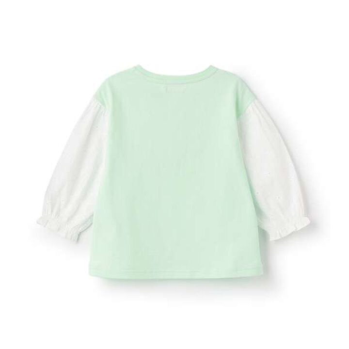 Flower Wreath 7/8 Sleeve T-Shirt,Off white, medium image number 1