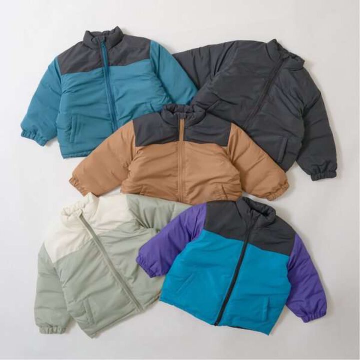 Versatile Bi-Color Puff Jacket,Camel, medium image number 3