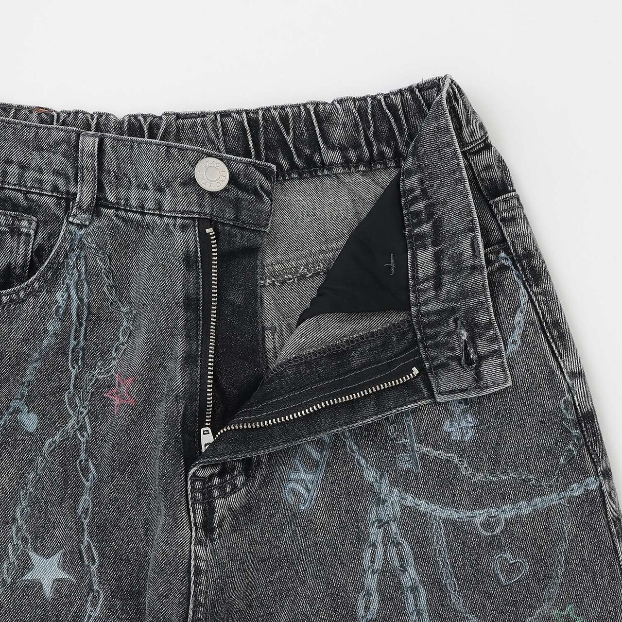 [LTXC] Charm Design Denim Wide Pants,Gray, large image number 16