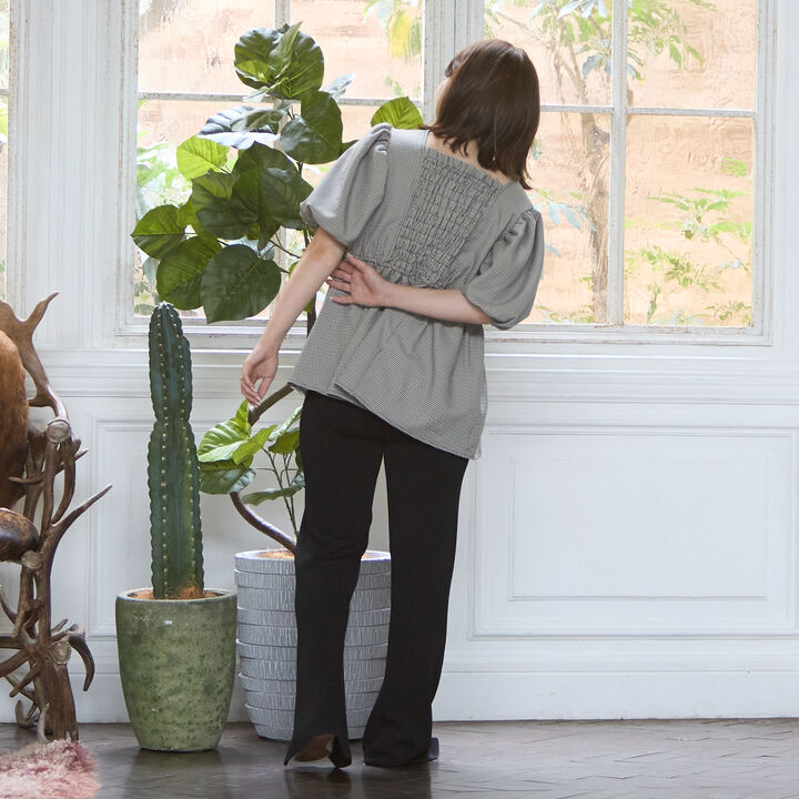 Knit Wide Pants,Ivory, medium image number 1