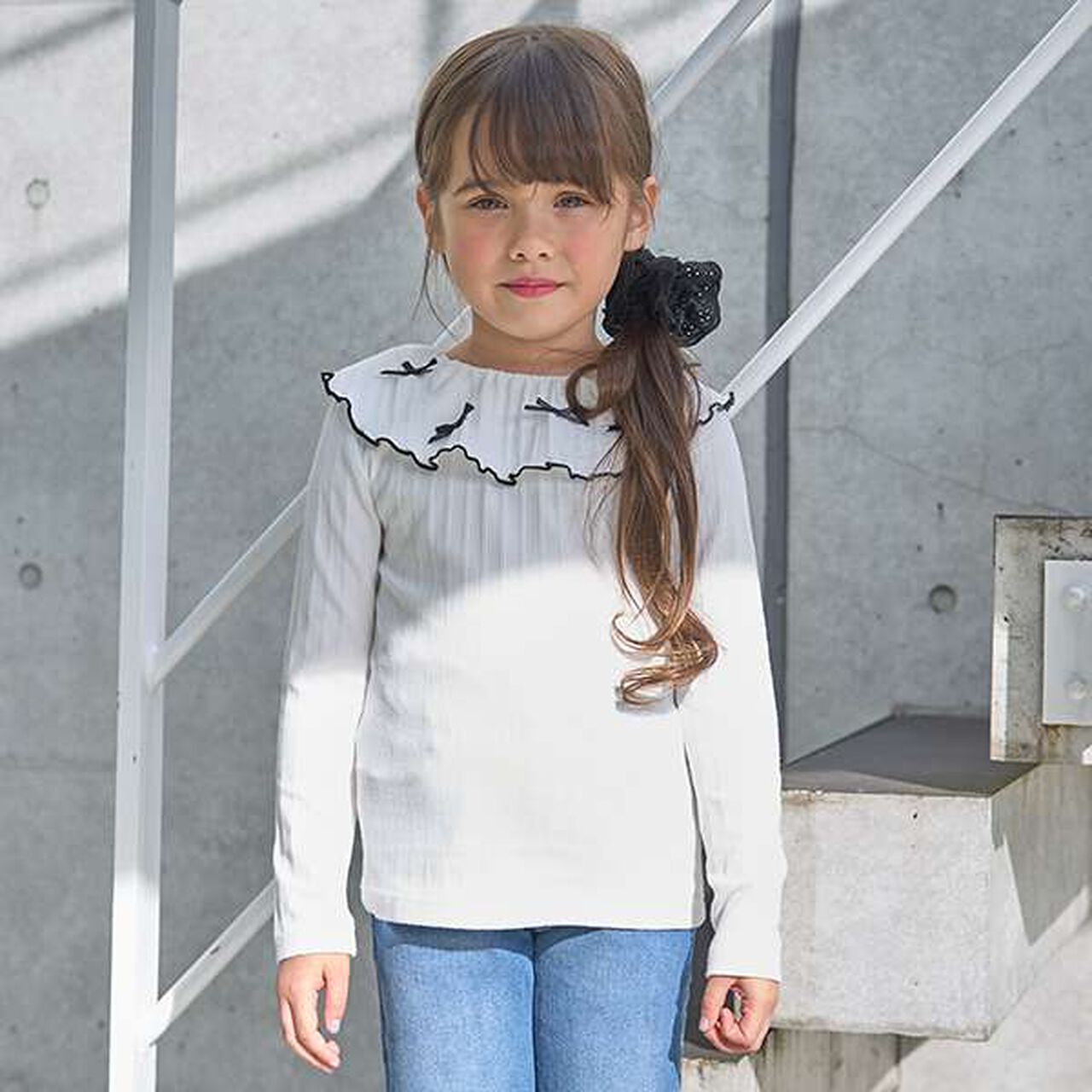 Front and Back Both OK! Collared Long-Sleeve T-Shirt,Pink, large image number 17