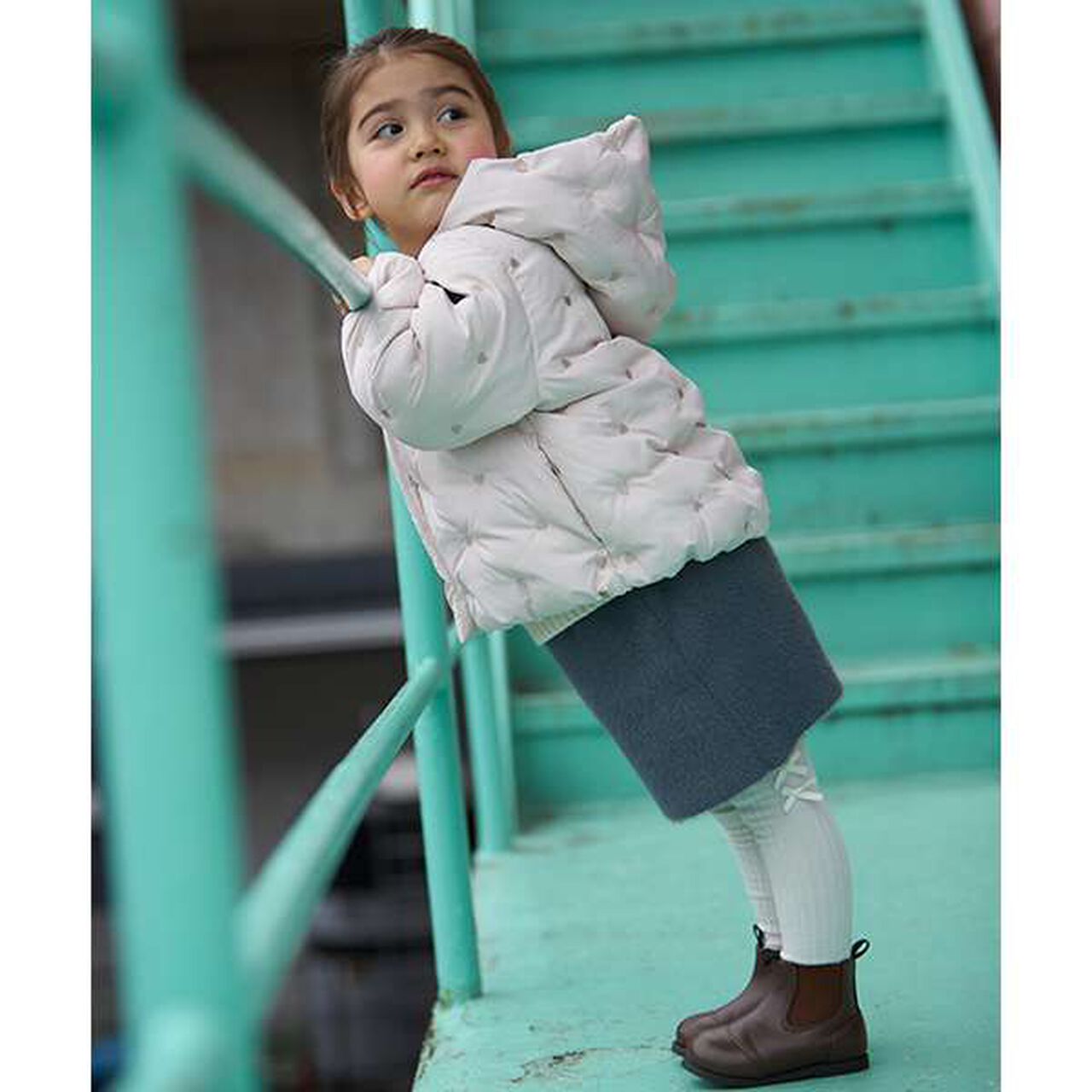 [Link] Lame Knit Skirt,Ivory, large image number 13