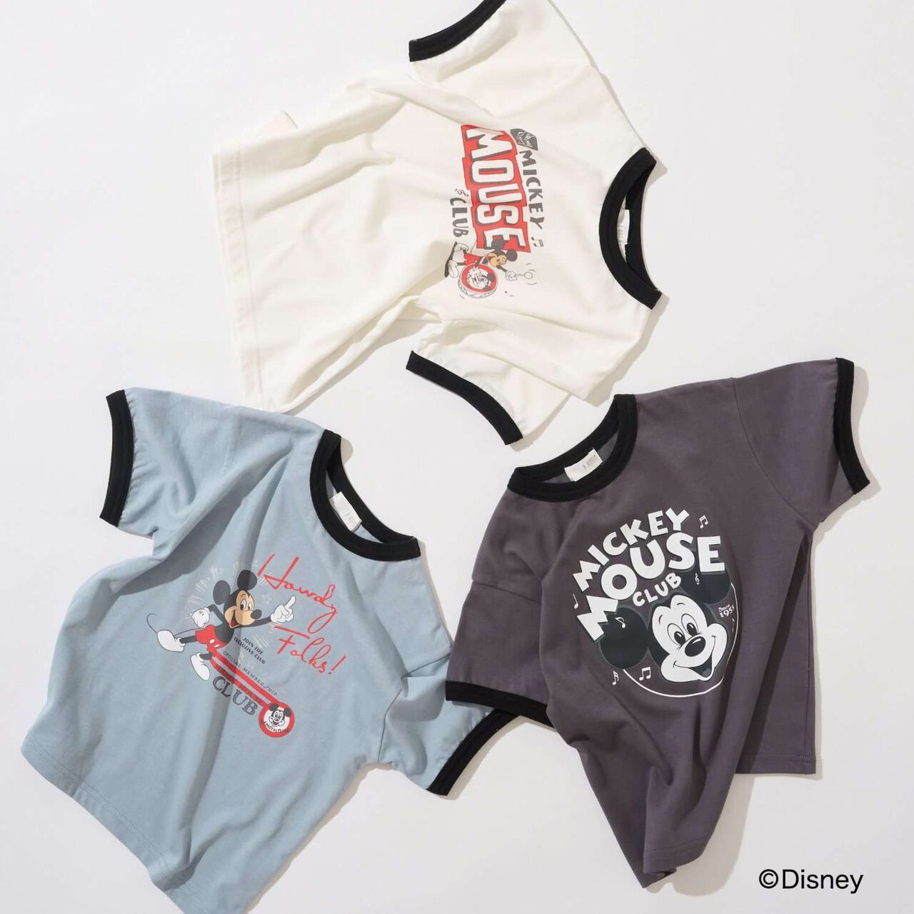 [Disney] [Comfortable Jersey] Assorted Print Ringer T-Shirt,Charcoal gray, large image number 21