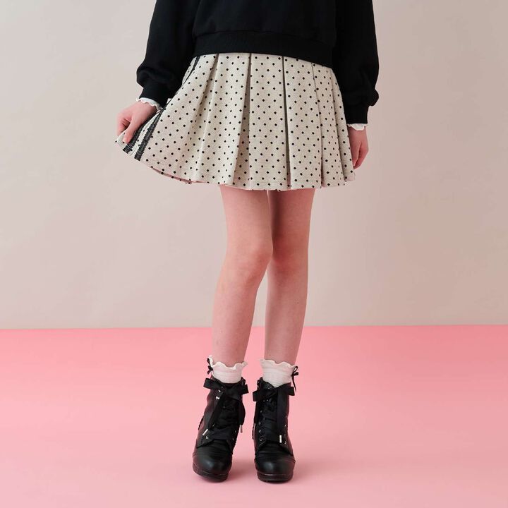 Dot Jacquard Skirt with Shorts,, medium